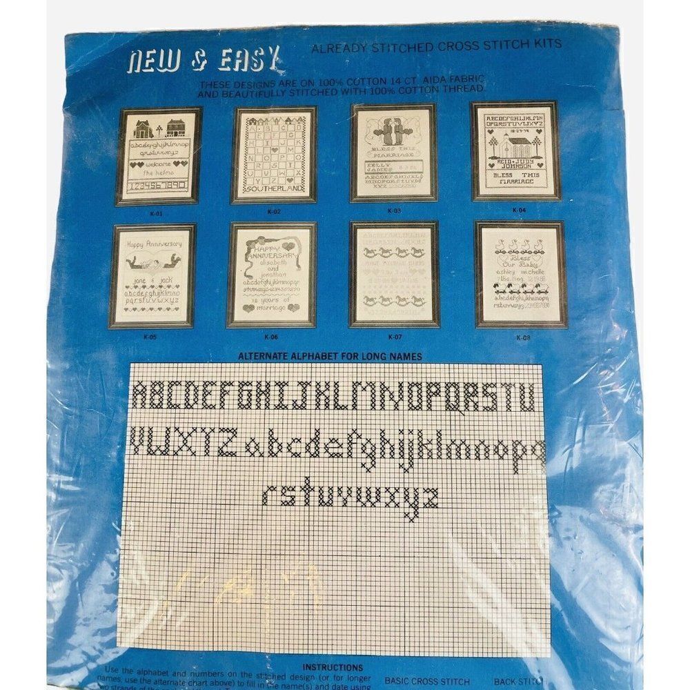 NOS Vintage 1980s Olde Towne Crafters Touch Counted Cross Stitch Kit Personalize - Picture 6 of 9